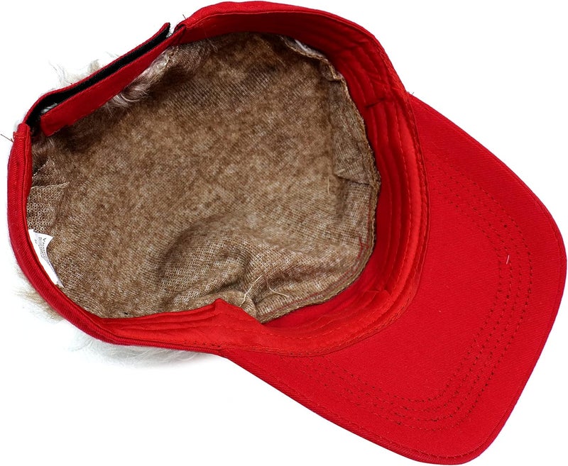 NNBDBVDHS Mens Visor with Hair Fake Hat with Hair for Men Funny Golf Hats Wig Hat Spiked Adjustable Baseball Cap - Image 5